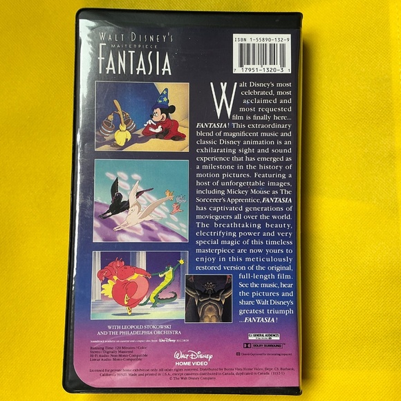 Vintage Disney Fantasia VHS Video Tape - Picture 2 of 7